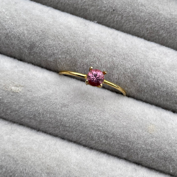 残り1点。　Rose pink ring … Malaya Garnet 5枚目の画像