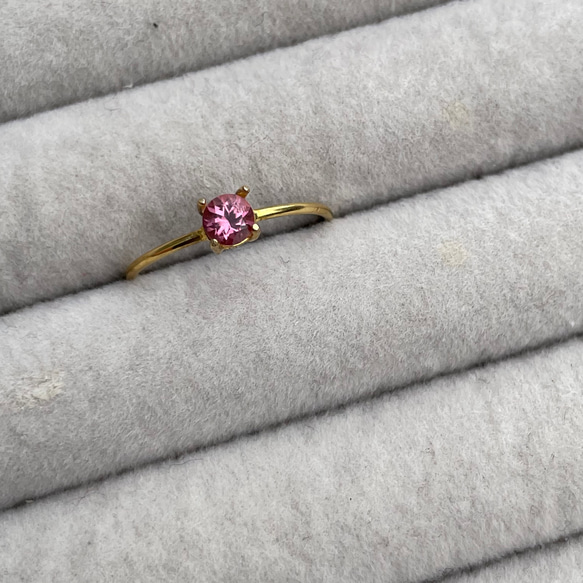 残り1点。　Rose pink ring … Malaya Garnet 3枚目の画像