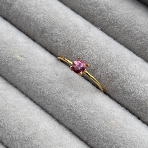 残り1点。　Rose pink ring … Malaya Garnet 7枚目の画像