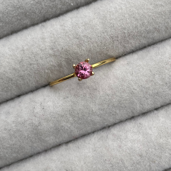 残り1点。　Rose pink ring … Malaya Garnet 2枚目の画像