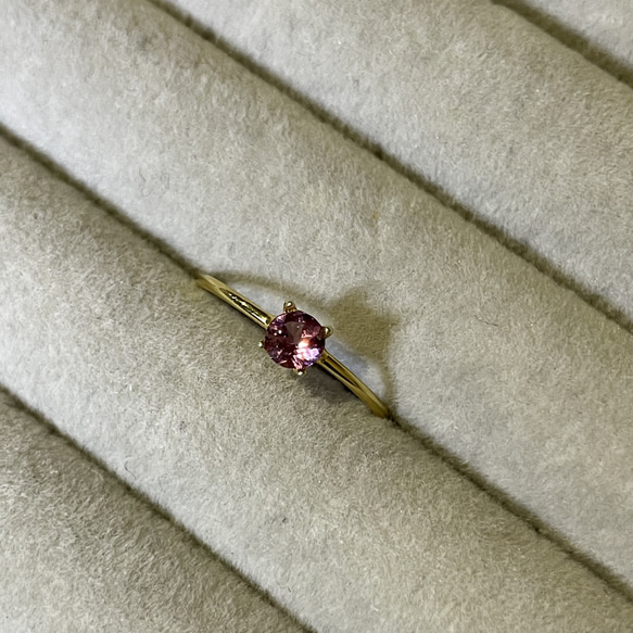 残り1点。　Rose pink ring … Malaya Garnet 8枚目の画像