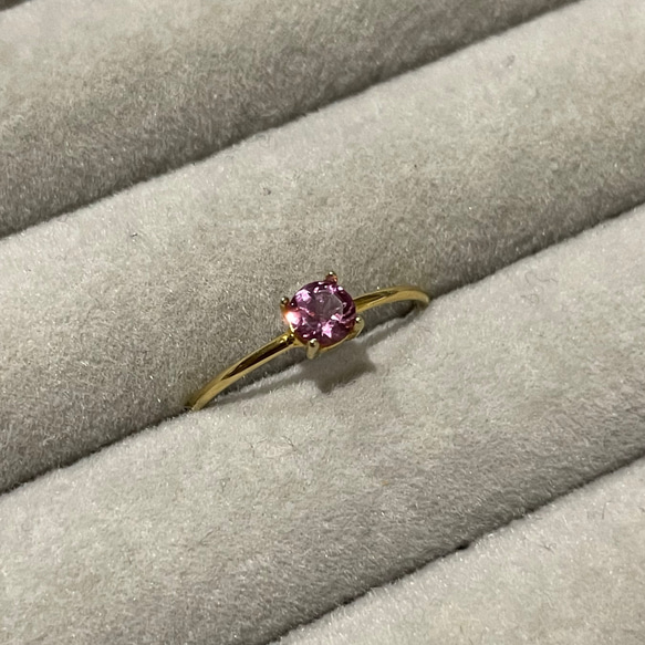 残り1点。　Rose pink ring … Malaya Garnet 1枚目の画像
