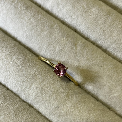 残り1点。　Rose pink ring … Malaya Garnet 10枚目の画像