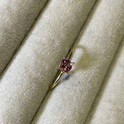 残り1点。　Rose pink ring … Malaya Garnet 12枚目の画像