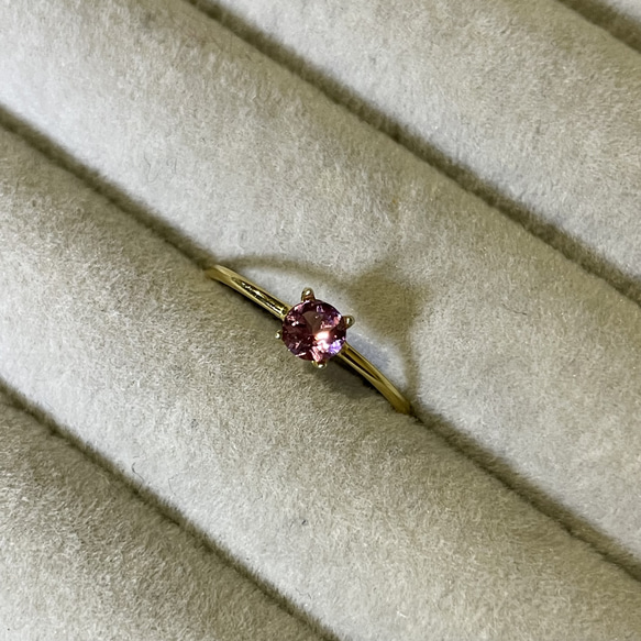 残り1点。　Rose pink ring … Malaya Garnet 9枚目の画像