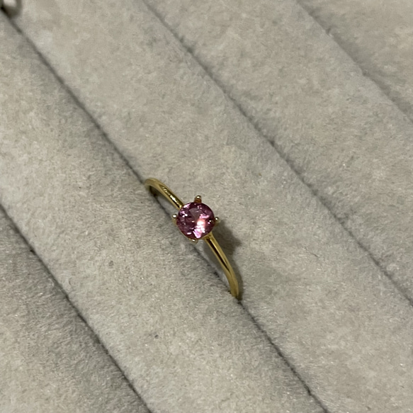 残り1点。　Rose pink ring … Malaya Garnet 4枚目の画像