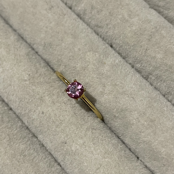 残り1点。　Rose pink ring … Malaya Garnet 5枚目の画像