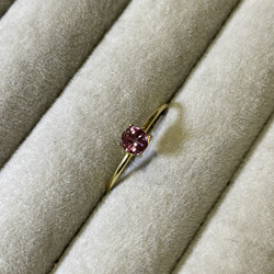 残り1点。　Rose pink ring … Malaya Garnet 11枚目の画像