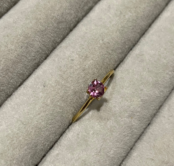 残り1点。　Rose pink ring … Malaya Garnet 2枚目の画像