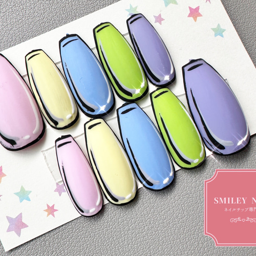 ネイルチップコミックネイルチップレディース コスメ オシャレ ネイルチップコミックネイルチップレディース コスメ オシャレ