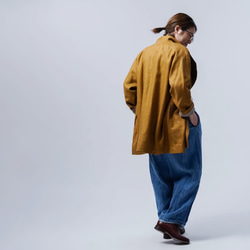 [wafu] 亞麻外套 我們選擇最好的亞麻襯裡翼領外套 / 德里黃銅 h039g-drs3 第6張的照片