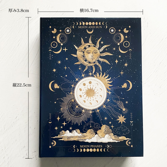 魔法の本のようなブックボックス 月と太陽、始まりの物語 "MOON&SUN" / 小物入れ 14枚目の画像