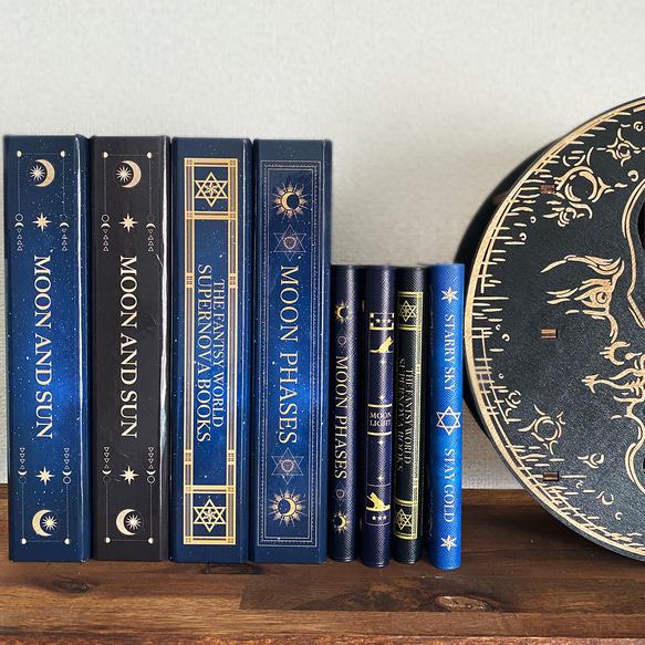 魔法の本のようなブックボックス 月と太陽、始まりの物語 "MOON&SUN" / 小物入れ 16枚目の画像