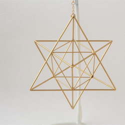 マカバ  120-24 ゴールド 神聖幾何学 星形八面体 波動調整装置 地場調整 瞑想 Merkaba 7枚目の画像
