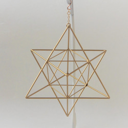 マカバ  120-24 ゴールド 神聖幾何学 星形八面体 波動調整装置 地場調整 瞑想 Merkaba 10枚目の画像