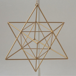 マカバ  120-24 ゴールド 神聖幾何学 星形八面体 波動調整装置 地場調整 瞑想 Merkaba 5枚目の画像