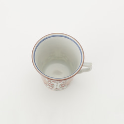 【京焼清水焼】鉄赤孔雀紋マグカップ 5枚目の画像