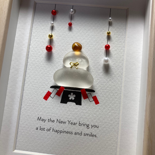 シーグラスアート「鏡餅」 その他アート ゆきみ工房 通販 14954154