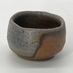 備前焼 ぐい呑2個組 青備前、緋襷 木箱入り おちょこ・ぐい呑み・徳利