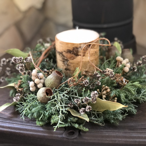クリスマスリース　キャンドルリース　お正月リース　ホワイトリース　木の実のリース クリスマスリース キャンドルリース お正月リース ホワイトリース