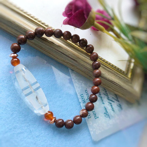 金剛杵天珠（バジュラ）水晶天珠 セドナストーン 天珠デザイン