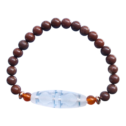 金剛杵天珠（バジュラ）水晶天珠 セドナストーン 天珠デザイン