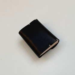 本革 コンパクト財布 ブラック 5枚目の画像