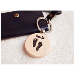 赤ちゃんの足形手形キーホルダー　プチギフト　ギフト　プレゼント　出産祝い　名入れ　記念品　キーリング 9枚目の画像