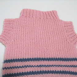 わんちゃん用セーター ウール100％ 手編み W001 4枚目の画像