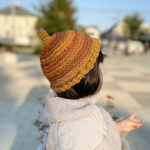 グラデーションどんぐり帽子 とんがり帽子 帽子(ベビー・キッズ) AKN 