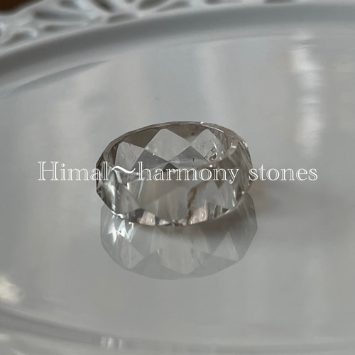 ガウリシャンカール産スモーキークォーツ くり抜きカットリング③ 指輪