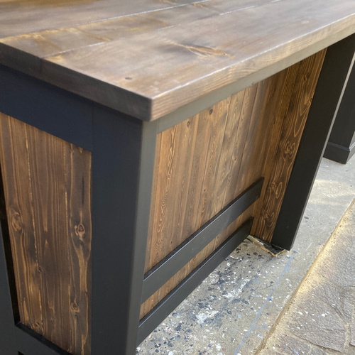 受注製作 北欧 カウンターテーブル1200 シェルフ付；棚なし | iichi