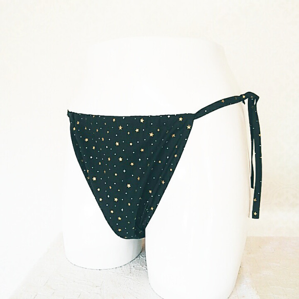 キラキラスター ラメ入り（緑）ふんどしパンツ ひもタイプ その他