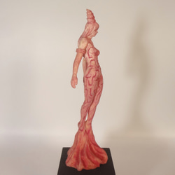 木彫刻 アート 『 レッドドラゴン 』  芸術 アート 女性  松 手彫り 彫刻 　龍 6枚目の画像