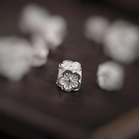 再..再販★早割価格★SILVER925梅の花キューブ赤い糸幸せ良いご縁に恵まれるお守り重ね付けにもミサンガブレスレット 10枚目の画像