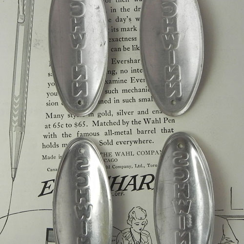 4枚セット♪SCHWINN、自転車メタルタグ、ヴィンテージUSA 送料無料  