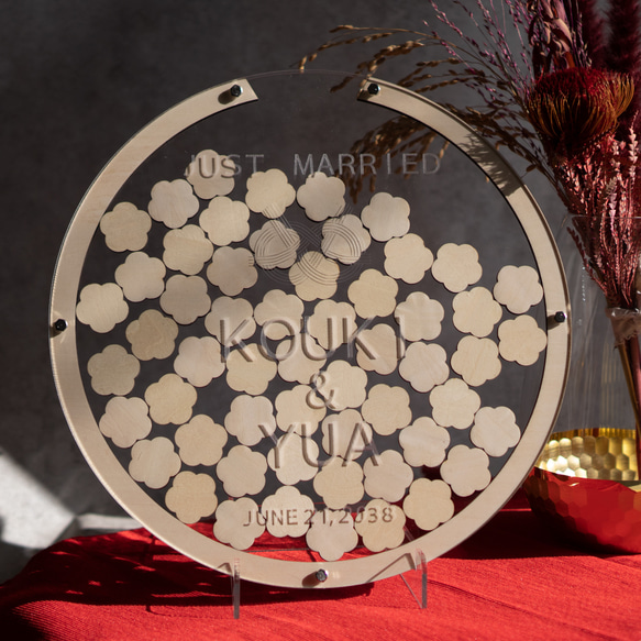 【ゲスト参加型】オリジナルメッセージが入れられるウェディングドロップス 結婚証明書／mcs15 2枚目の画像