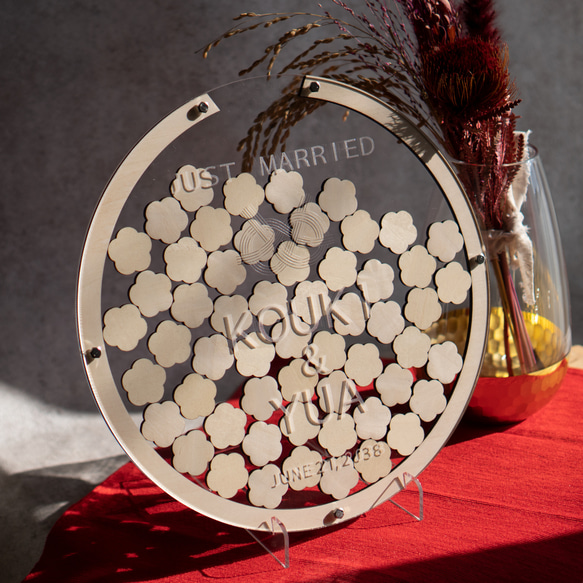 【ゲスト参加型】オリジナルメッセージが入れられるウェディングドロップス 結婚証明書／mcs15 1枚目の画像