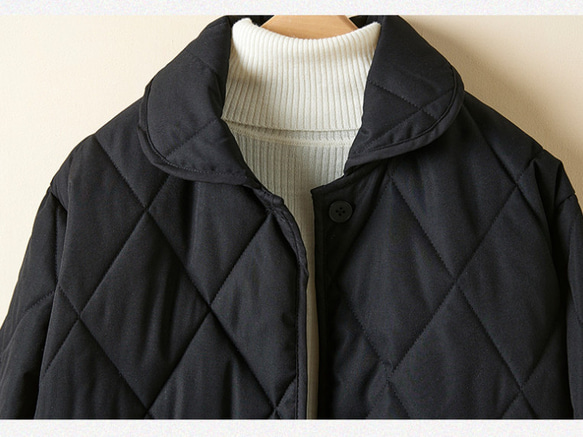 【受注】秋冬 中綿コート  キルティング ジャケット レディース 3枚目の画像