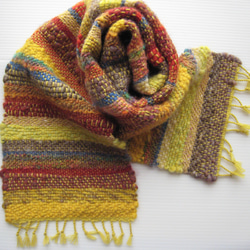 毛糸の手織りマフラー212 3枚目の画像