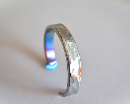 Titanium bangle・純チタンバングル・シルバーエイト・楕円形