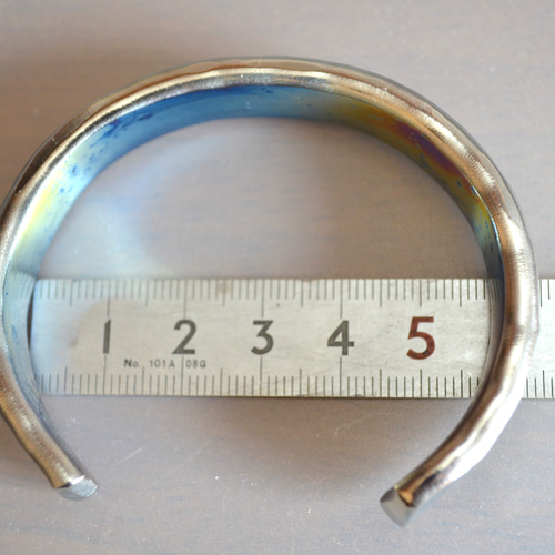 Titanium bangle・純チタンバングル・シルバーエイト・楕円形