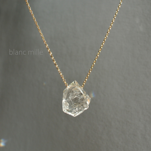 No.1865○*エレスチャルクォーツ 18金シンプルネックレス○*K18天然石