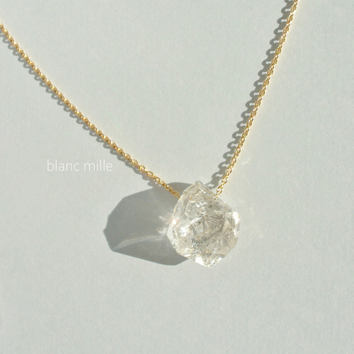 No.1865○*エレスチャルクォーツ 18金シンプルネックレス○*K18天然石