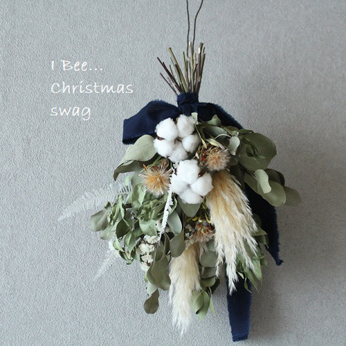 専用＊winter＊コットン＆パンパス ドライフラワースワッグ② 専用＊winter＊コットン＆パンパス ドライフラワースワッグ②