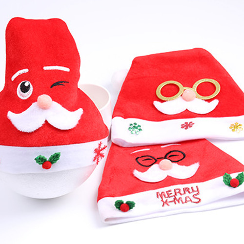 Q881-1 3個 クリスマス衣装 サンタ帽子 3X（1ヶ）※ネコポス不可 その他