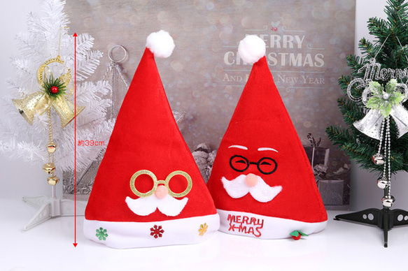 Q881-3  3個 クリスマス衣装 サンタ帽子  3X（1ヶ）※ネコポス不可 6枚目の画像
