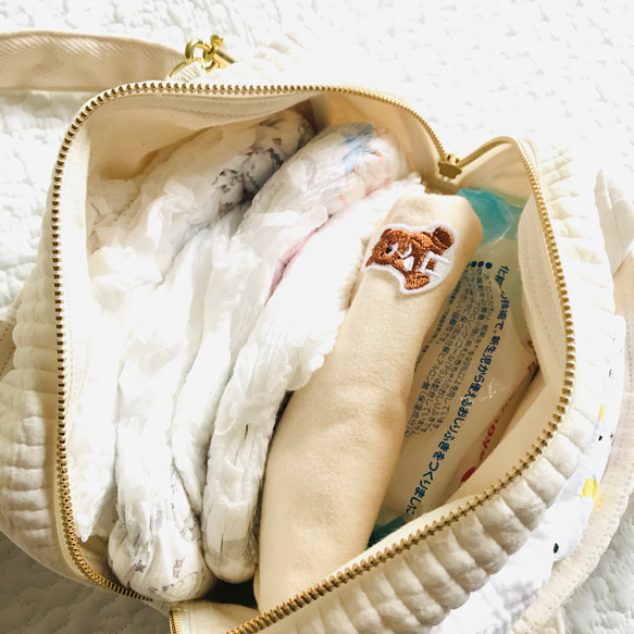 Mサイズ　NUBI natural minibagショルダー　ヌビバッグ　ミニバッグ　おむつポーチ　マザーズバッグ 9枚目の画像