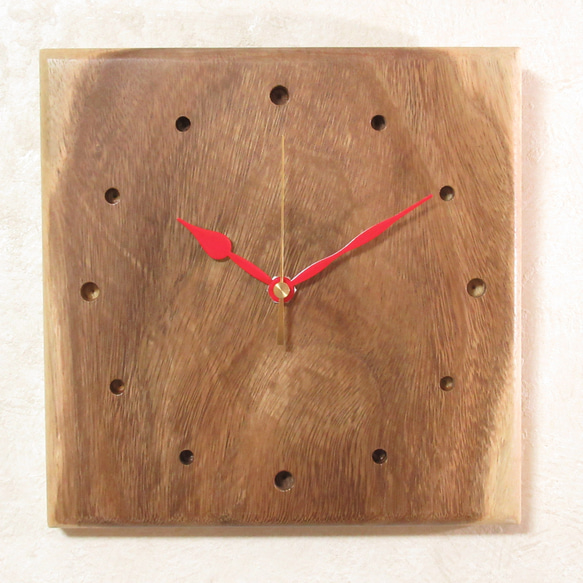 天然木《モンキーポッド》 木製時計4（掛け時計） 5枚目の画像