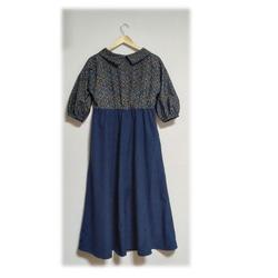 277 Oshima Murayama and plain pongee retro roll color dress(鑽石紋x 第4張的照片